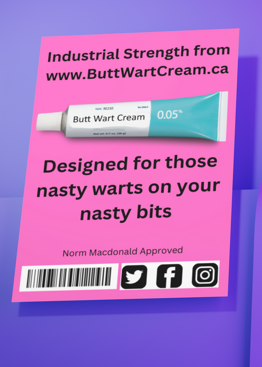 Butt Wart Cream Prank Mailer